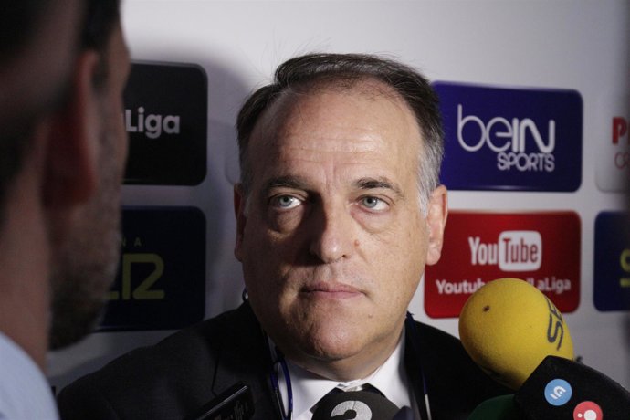 Javier Tebas en la presentación del torneo nacional LaLiga Promises