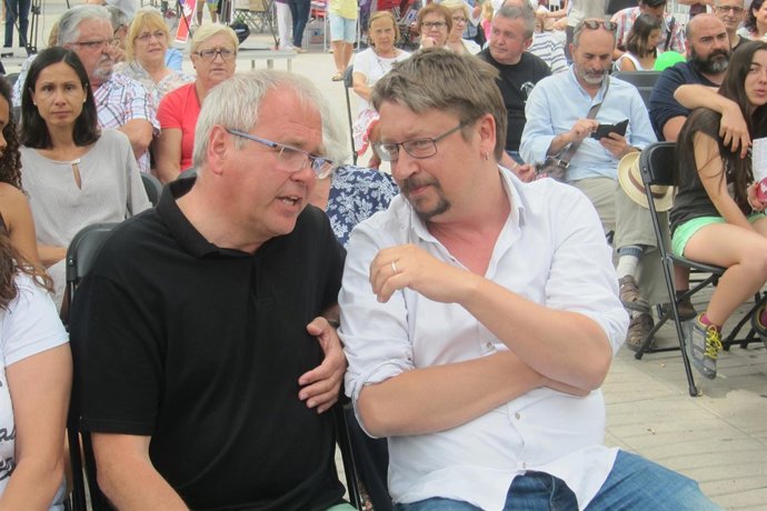 Los candidatos de ECP por Tarragona, Fèlix Alonso, y Barcelona, Xavier Domènech