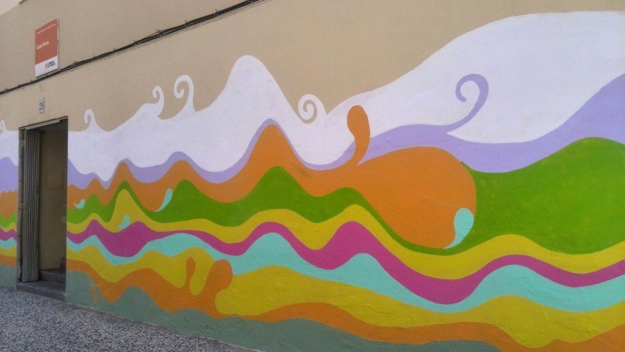 Alumnos y familias de Monroyo (Teruel) pintarán juntos un muro del colegio