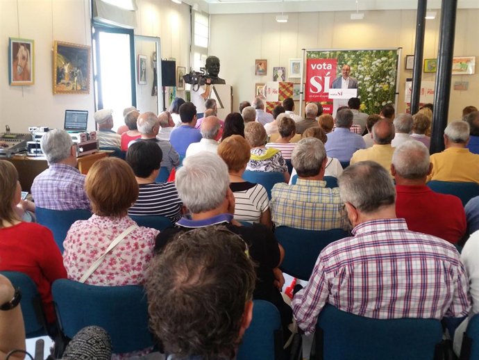 Javier Lambán en Zuera.