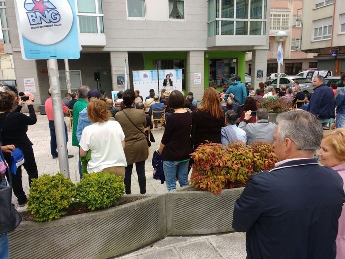La líder dle BNG, Ana Pontón, este domingo en Fene