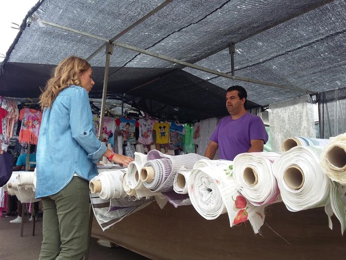 Susana Sumelzo en el Rastro.