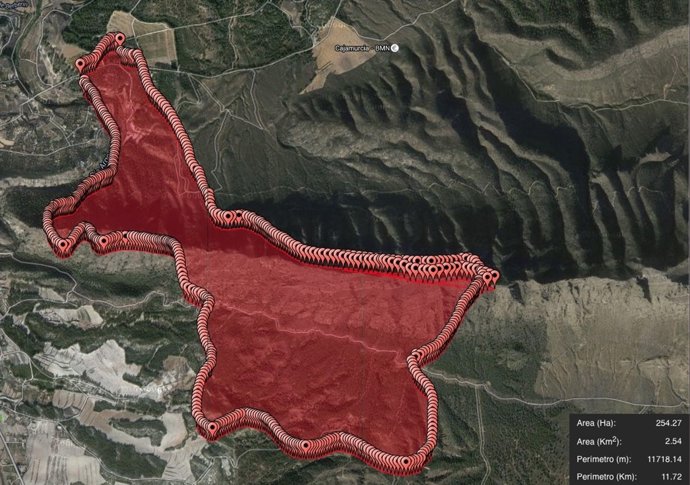 Estabilizado el incendio de la Sierra del Molino