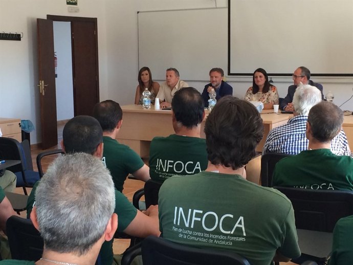 Encuentro de Fiscal con trabajadores del Infoca 