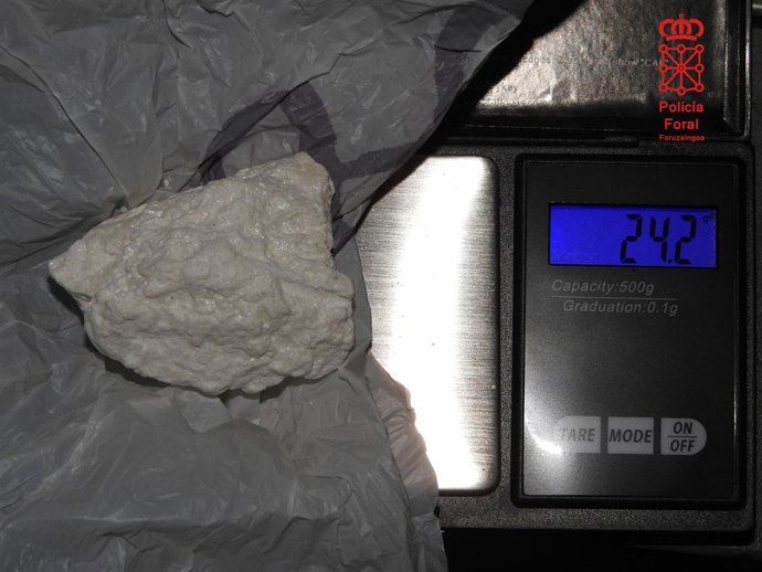 Parte de la droga icautada en una nave industrial de Mutilva.