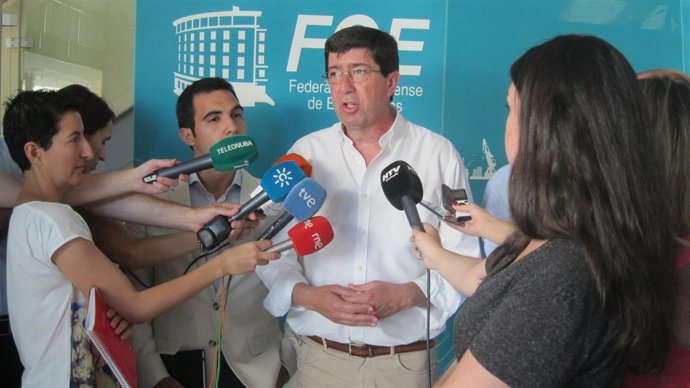 El presidente del grupo de Ciudadanos en el Parlamento andaluz, Juan Marín.