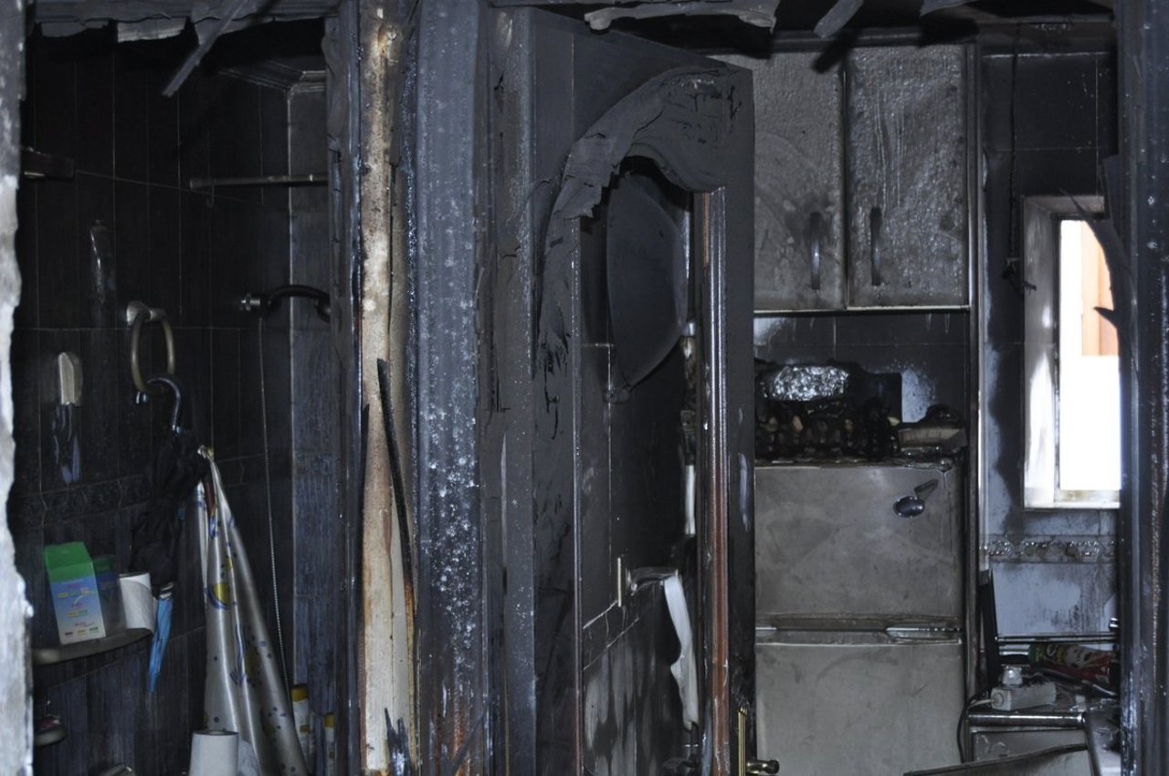 Estado de la vivienda tras el incendio