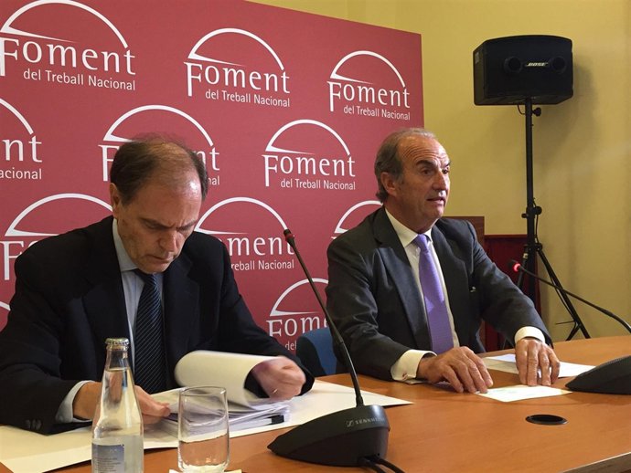 Joan Pujol y Joaquim Gay de Montellà (Fomento del Trabajo)