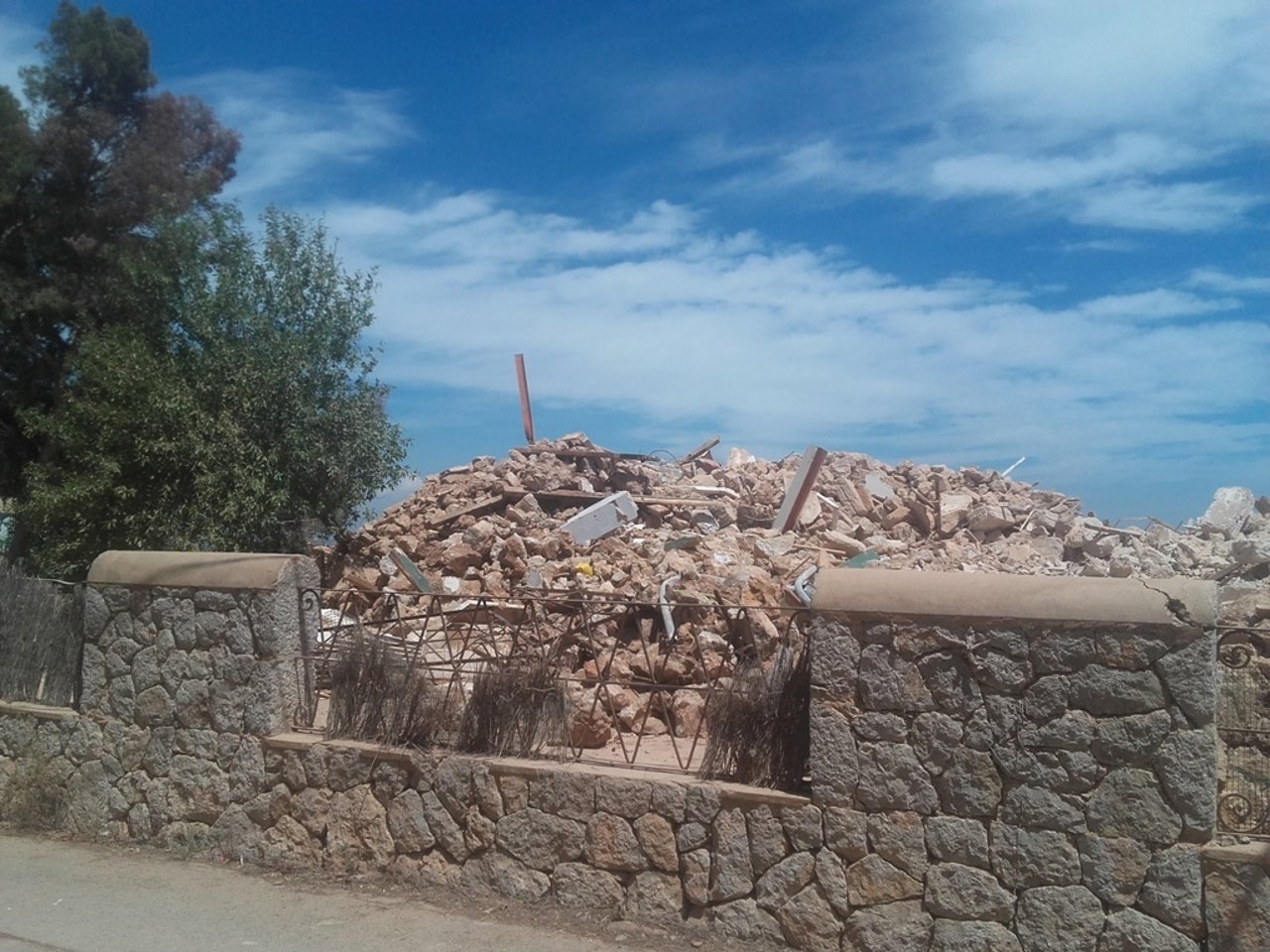 La casa de Génova donde residió Manuel de Falla destruida