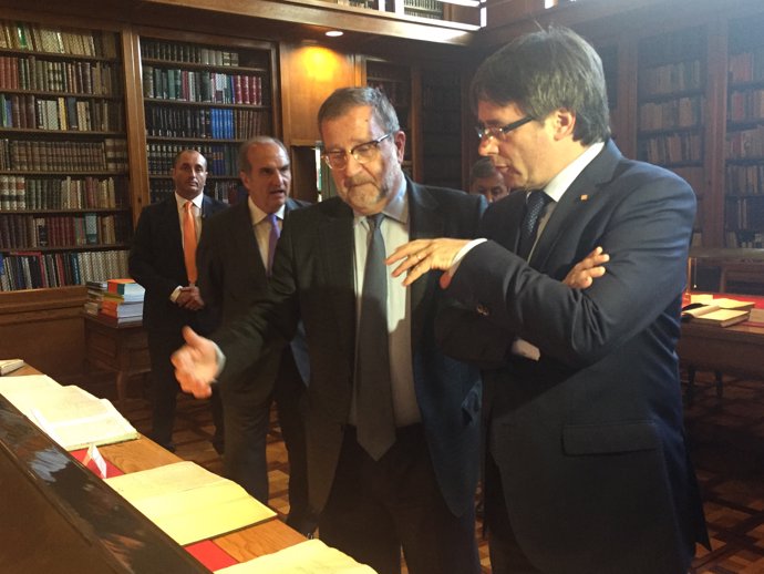 El presidente Carles Puigdemont en Fomento del Trabajo