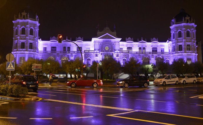 Casino del Sardinero iluminado