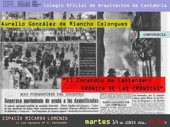 Conferencia sobre el incendio de Santander