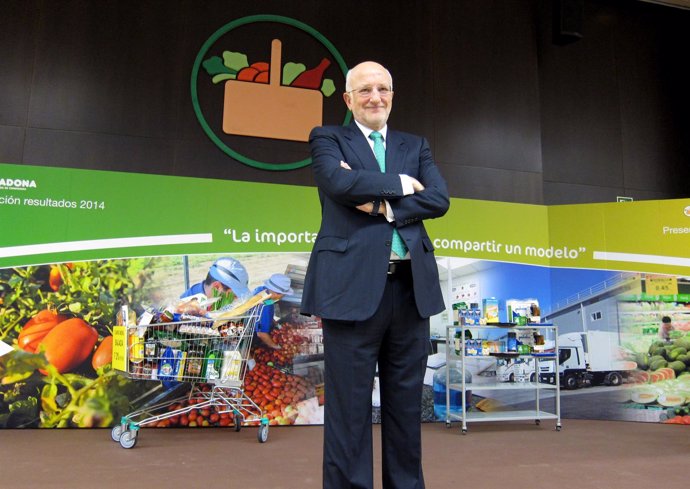 El presidente de Mercadona, Juan Roig, en la presentación de resultados de 2014.