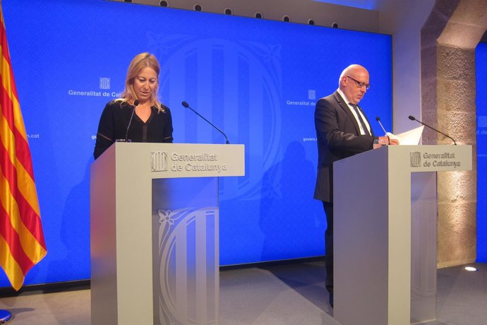 Los consellers de Presidencia, Neus Munté, y Empresa, Jordi Baiget