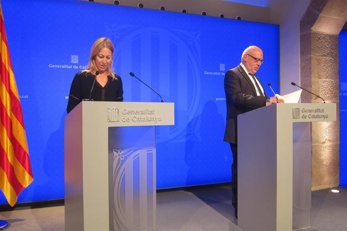 Los consellers de Presidencia, Neus Munté, y Empresa, Jordi Baiget