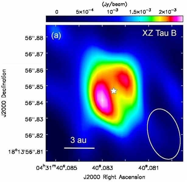 Imagen del disco alrededor de XZ Tau B