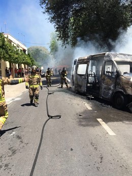 Vehículo calcinado.