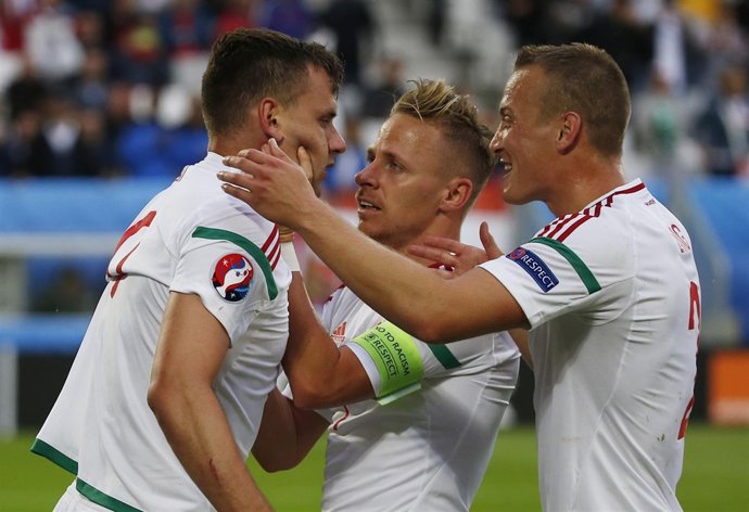 Hungría celebra el triunfo en el primer partido de la Eurocopa
