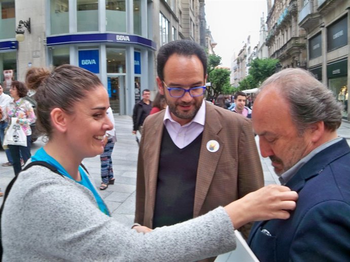El portavoz del PSOE en el Congreso, Antonio Hernando, en Ourense