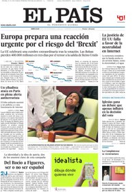 Las portadas de los periódicos de hoy, miércoles 15 de junio de 2016