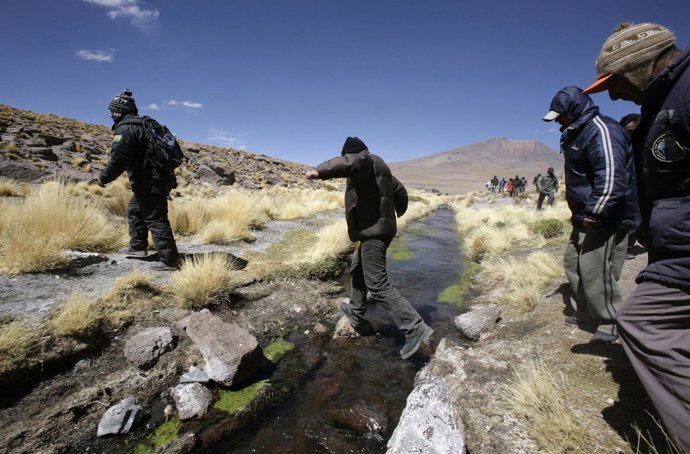 Río Silala, junto a la frontera de Chile y Bolivia