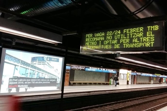 Huelga de Metro en Barcelona