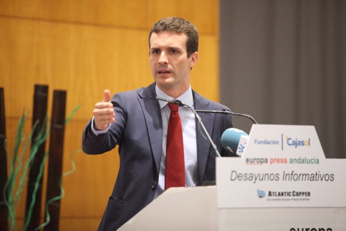 Pablo Casado, en los Desayunos de Europa Press Andalucía