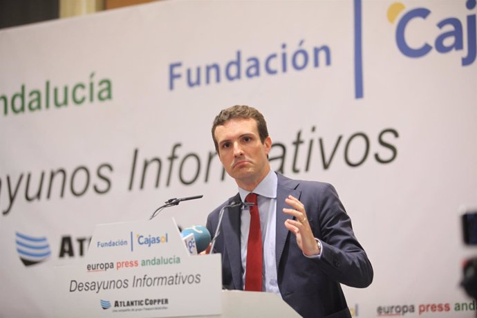 Pablo Casado, en los Desayunos de Europa Press Andalucía