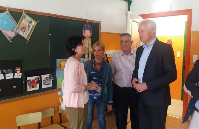 Suárez y Santos en su visita al Colegio San Martín de Porres