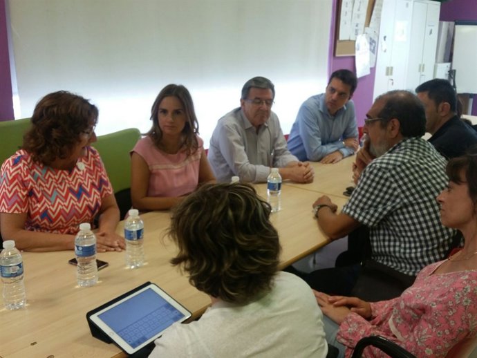 Susana Sumelzo visita la Fundación Down en Zaragoza