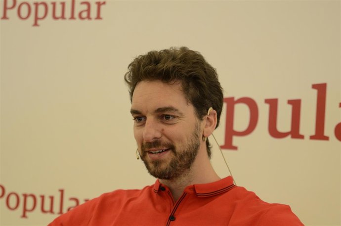 Pau Gasol en un acto del Banco Popular