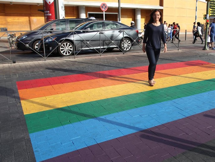 Paso de cebra arcoíris