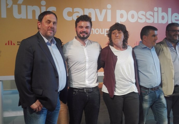 O.Junqueras, G.Rufián, Teresa Jordà, J.Viñas, ERC