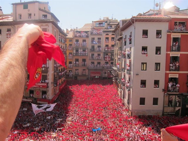 Chupinazo de Sanfermines 2013.
