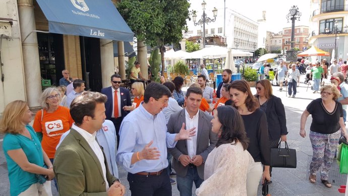 Juan MArín en un acto de Ciudadanos en Jerez