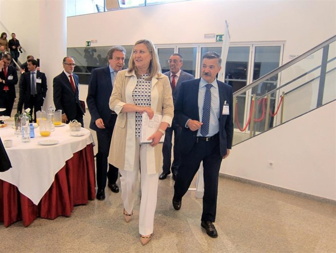 La consejera de Economía y Hacienda, Pilar del Olmo, en Salamanca.