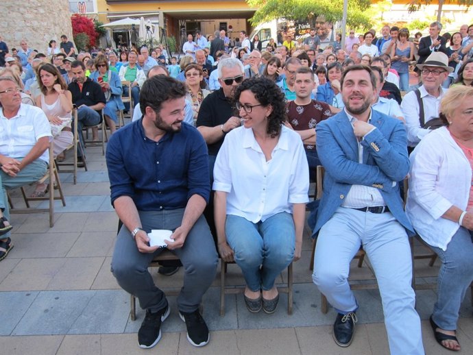 G.Rufián, M.Rovira (ERC), conseller T.Comín