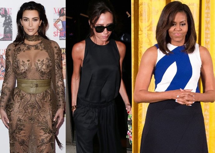 Kim Kardashian, Victoria Beckham y Michelle Obama/ Getty y Cordon Press