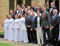 Los Reyes inauguran en San Sebastián la exposición '1516-2016. Tratados de paz'