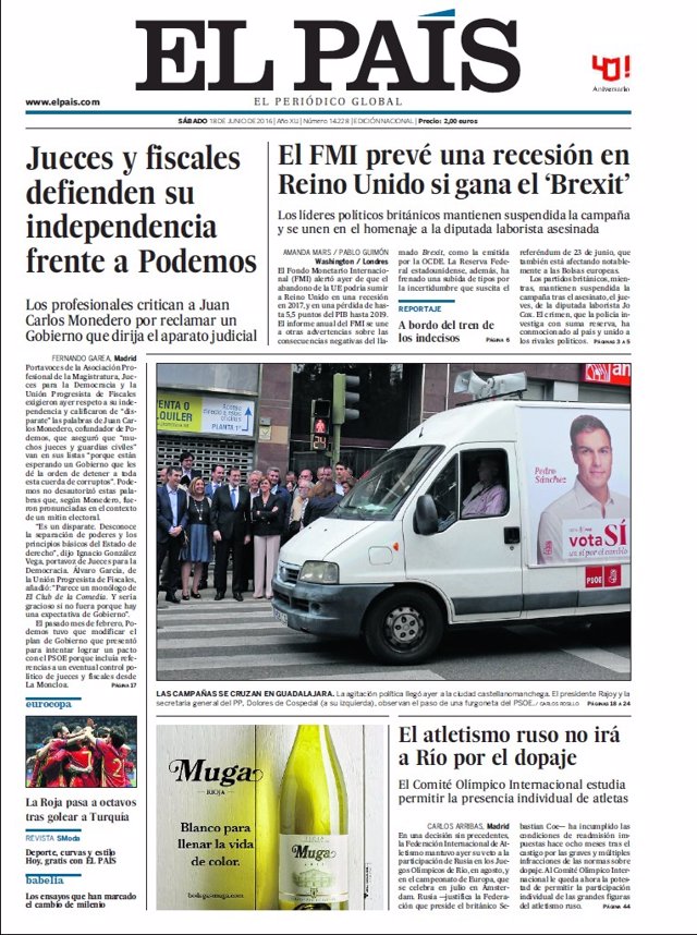 Portada El País