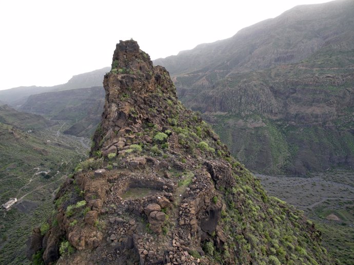 Aspecto de la cima del macizo de La Fortaleza (Gran Canaria)