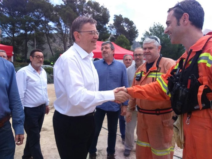 Puig en su visita a Carcaixent