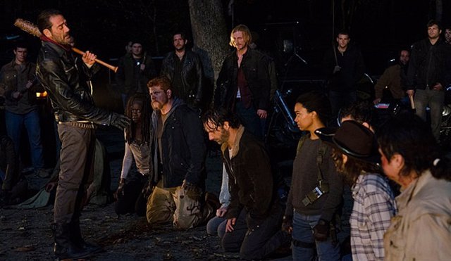 Negan y sus víctimas The Walking Dead 