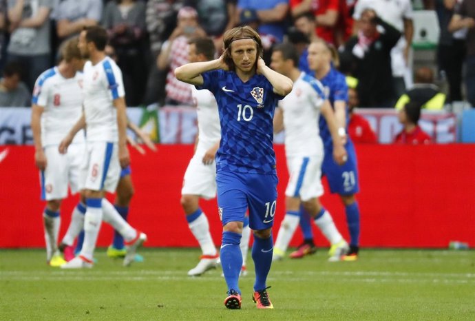 Luka Modric con la selección de Croacia