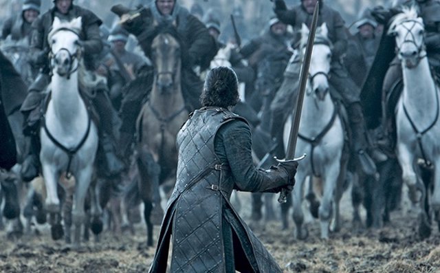 Jon Snow en la Batalla de los Bastardos