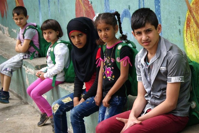 Alumnos de la escuela Entreculturas - Servicio Jesuita a Refugiados