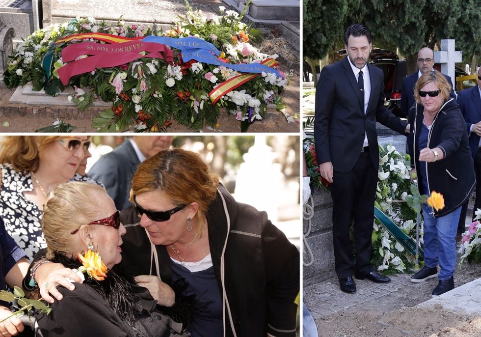 Último adiós a Leandro de Borbón: tristeza de sus hijos corona flores Reyes