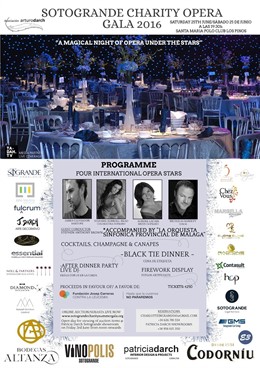 Póster de gala benéfica en Sotogrande