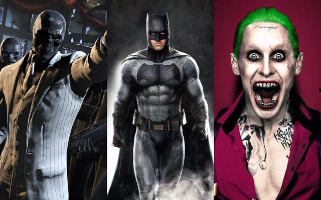 Collage de Batman, Joker y Máscara Negra