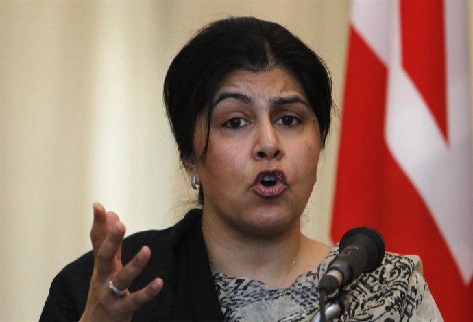 La secretaria de Estado del Ministerio de Asuntos Exteriores británico Sayeeda